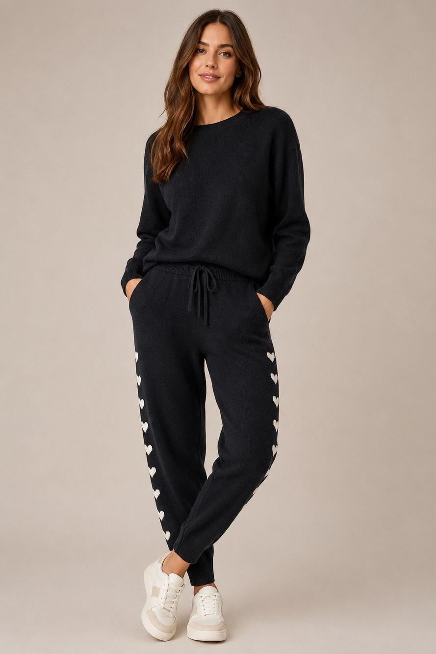 Generation Love Heart Detail Knit Jogger Pants – Size Large